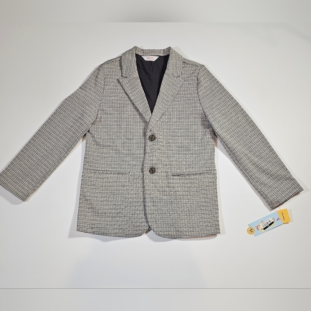Cat & Jack Boys Houndstooth Knit Suit Jacket Stretch